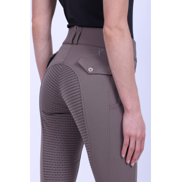 Pantaloni da equitazione HV Polo Nadine FullGrip Talpa Scuro Marrone Pantaloni da equitazione HV Polo Nadine FullGrip Talpa Scuro Marrone