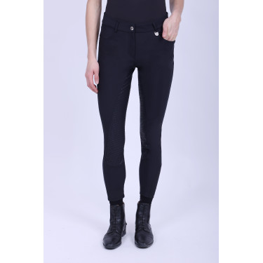 Pantaloni da equitazione HV Polo Nicky FullGrip Nero Pantaloni da equitazione HV Polo Nicky FullGrip Nero