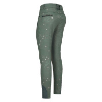 Pantaloni da equitazione Imperial Riding El Capone winterwarm AOP FullGrip Salvia nera Verde