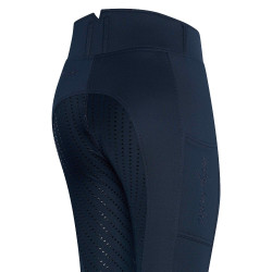 Leggings da equitazione per bambini Easy Rider Diana FullGrip Marina Blu marino