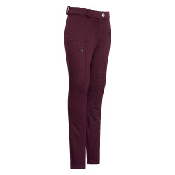 KIDS Pantaloni da equitazione Easy Rider Joy Winter FullGrip Rosa nera Bordeaux