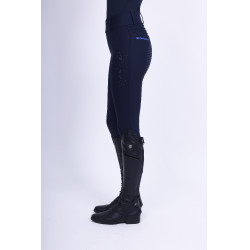 Leggings da equitazione Imperial Riding Shiny Sparks FullGrip Marina Blu marino