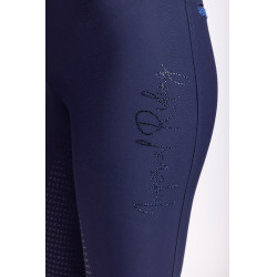 Leggings da equitazione Imperial Riding Shiny Sparks FullGrip Marina Blu marino
