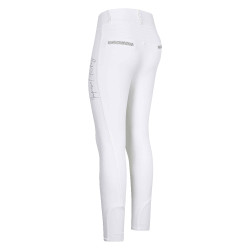 Leggings da equitazione Imperial Riding Shiny Sparks FullGrip Bianco