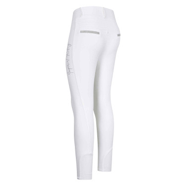 Leggings da equitazione Imperial Riding Shiny Sparks FullGrip Bianco
