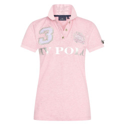 Maglietta polo Favouritas EQ HV Polo Miscela rosa potente