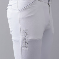 Pantaloni da equitazione da uomo con rinforzi Kingsland KLkeenan Bianco