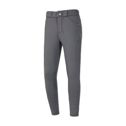 Pantaloni Kingsland Kian Trekkers con grip al ginocchio per ragazzo Grigio a sottili righe
