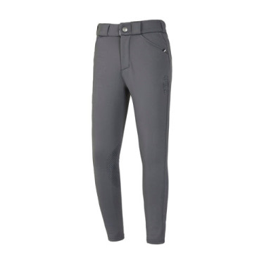 Pantaloni Kingsland Kian Trekkers con grip al ginocchio per ragazzo Grigio a sottili righe