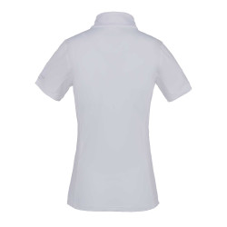 Camicia da concorso Kingsland Classic a maniche corte con colletto alto da donna Bianco