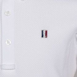 Camicia da gara Kingsland Classic maniche corte Junior Ragazzi Bianco