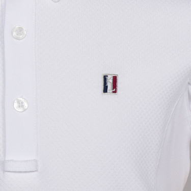 Camicia da gara Kingsland Classic maniche corte Junior Ragazzi Bianco