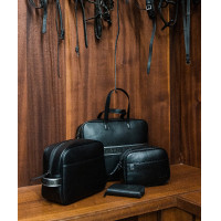 Portafoglio Kingsland KLfortune con logo in rilievo Nero