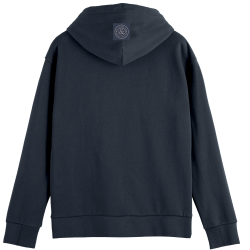 Felpa con cappuccio Flags & Cup da donna Lomita Marina Blu marino