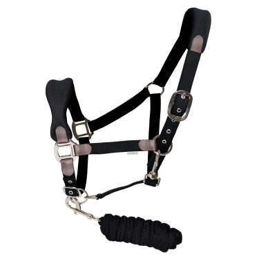 Set cavezza e lunghina Flags & Cup Socorro Nero