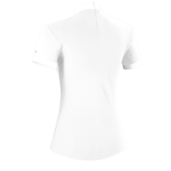 Wettkampfpolo Flags & Cup Isla Kurzarm Bianco