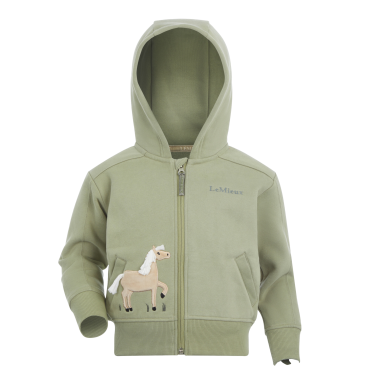 Felpa con cappuccio LeMieux Zip Through Mini Charlie Felce Verde