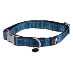 Collare per cane HKM Anam Cara in nylon Petrolio Blu