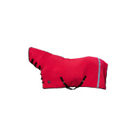 Coperta asciugante HKM Reflection con copricollo Rosso