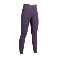 Leggings HKM Lavender Bay con grip in silicone a tutta seduta Lilla scuro Viola