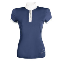 Polo da concorso HKM Crystal Blu scuro