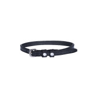 Strisce per speroni HKM Crystal in pelle verniciata Nero