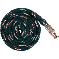 Lunga HKM Rosegold con moschettone antipanico Smeraldo / oro rosa Verde Lunga HKM Rosegold con moschettone antipanico Smeraldo / oro rosa Verde