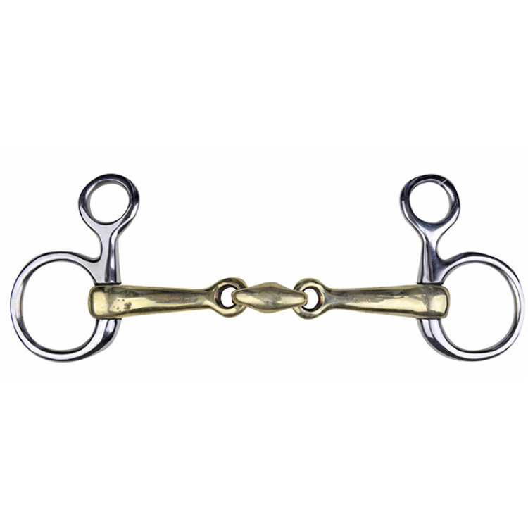Filet Baucher HKM in maillechort 16 mm con anelli in acciaio inox