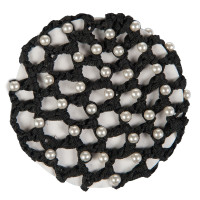 Résille HKM avec des perles synthétiques Noir