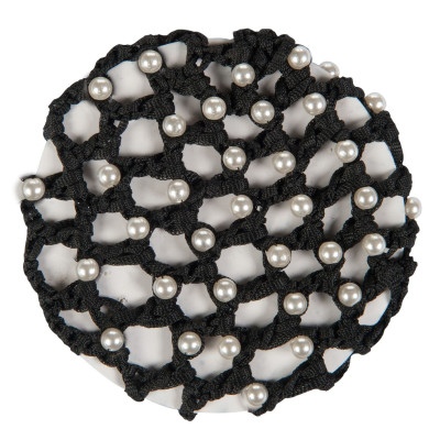 Résille HKM avec des perles synthétiques Noir