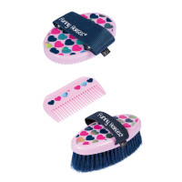 Set per la pulizia HKM Funny Horses Hearts Rosa