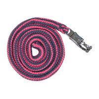 Set cavezza HKM con moschettone antipanico e frange staccabili Grigio / rosa scuro