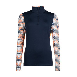 Maglietta tecnica HKM Lyon Active a maniche lunghe Blu scuro Maglietta tecnica HKM Lyon Active a maniche lunghe Blu scuro