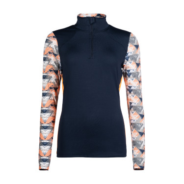 Maglietta tecnica HKM Lyon Active a maniche lunghe Blu scuro Maglietta tecnica HKM Lyon Active a maniche lunghe Blu scuro