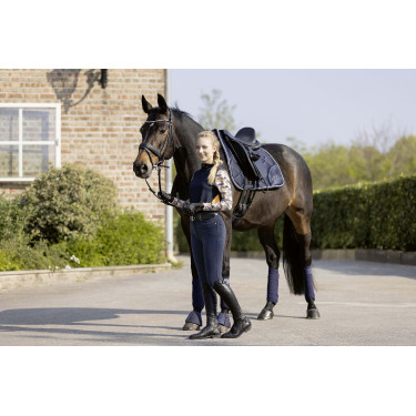 Maglietta tecnica HKM Lyon Active a maniche lunghe Blu scuro Maglietta tecnica HKM Lyon Active a maniche lunghe Blu scuro