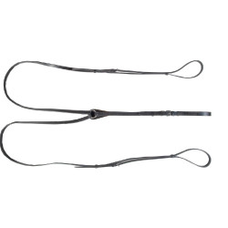 Rênes allemandes HKM avec boucles en inox Noir