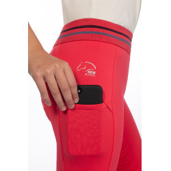 Leggings HKM Aymee con grip in silicone su tutta la seduta Rosa