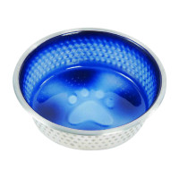 Ciotola per cane WeatherBeeta in acciaio inox antiscivolo Blu reale