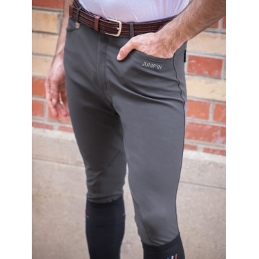 Pantaloni da equitazione uomo Jump'In Super X Grigio