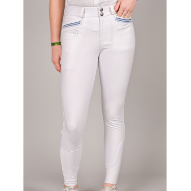 Pantaloni da equitazione Junior ragazza Luna Jump'In Bianco