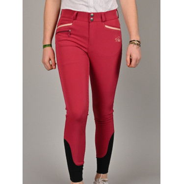 Pantaloni da equitazione Junior ragazza Luna Jump'In Lampone Rosso