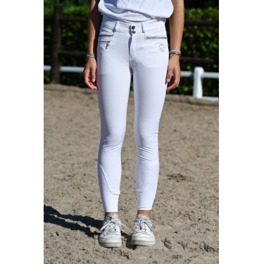Pantaloni da equitazione Junior ragazza Marie Jump'In Bianco