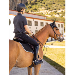 Tappetino LeMieux Eurojump Scamosciato Nero / Argento / Grigio Tappetino LeMieux Eurojump Scamosciato Nero / Argento / Grigio