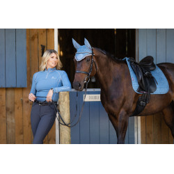Tappetino LeMieux Suede Dressage Square Blu ghiaccio