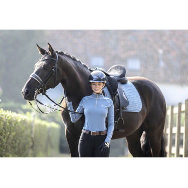 Tappetino LeMieux Suede Dressage Square Blu ghiaccio