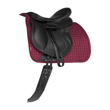 Tappetino LeMieux Suede Dressage Square Mora Bordeaux