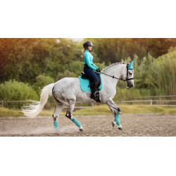 Tappetino LeMieux Suede Dressage Square Azzurro Blu