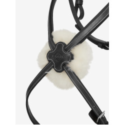 Briglia LeMieux Arika con capezzina incrociata Nero / argento Briglia LeMieux Arika con capezzina incrociata Nero / argento
