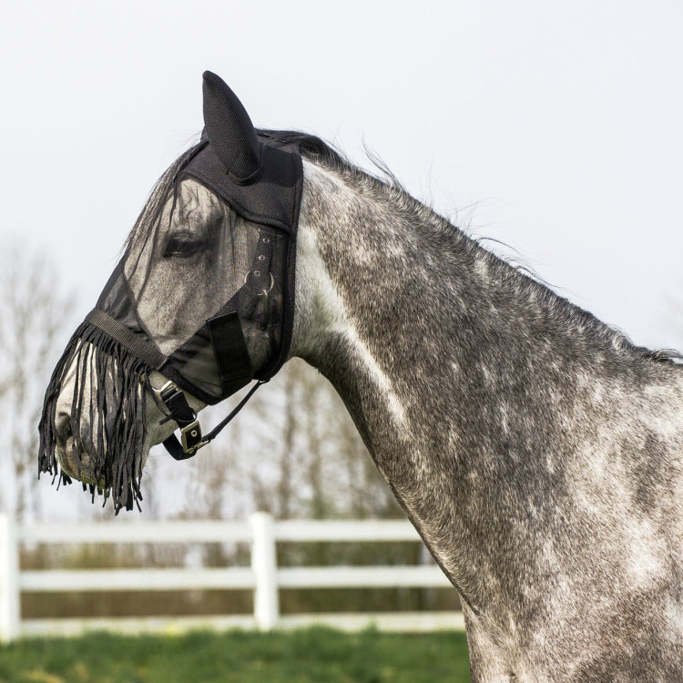 Maschera anti-mosche leggera con frange Riding World