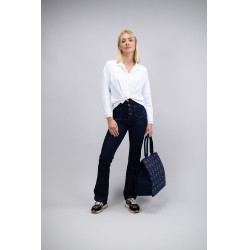 Jean Flare Harcour Juvo Jeans grezzi Blu marino